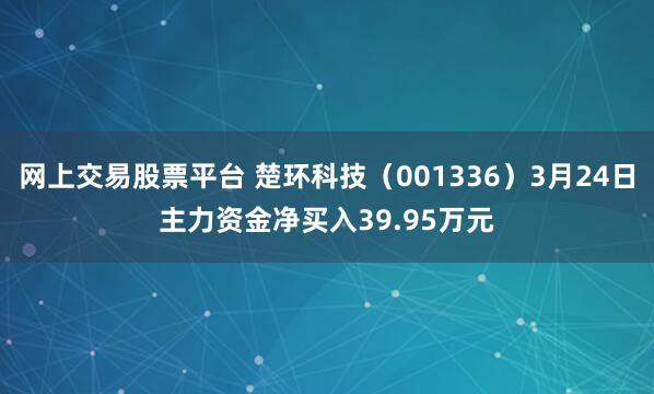 网上交易股票平台 楚环科技（001336）3月24日主力资金净买入39.95万元