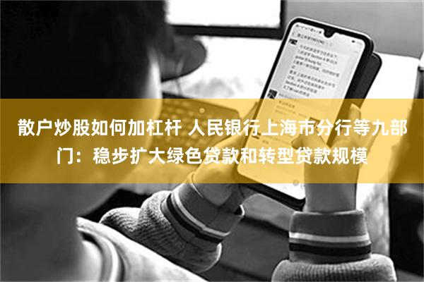 散户炒股如何加杠杆 人民银行上海市分行等九部门：稳步扩大绿色贷款和转型贷款规模